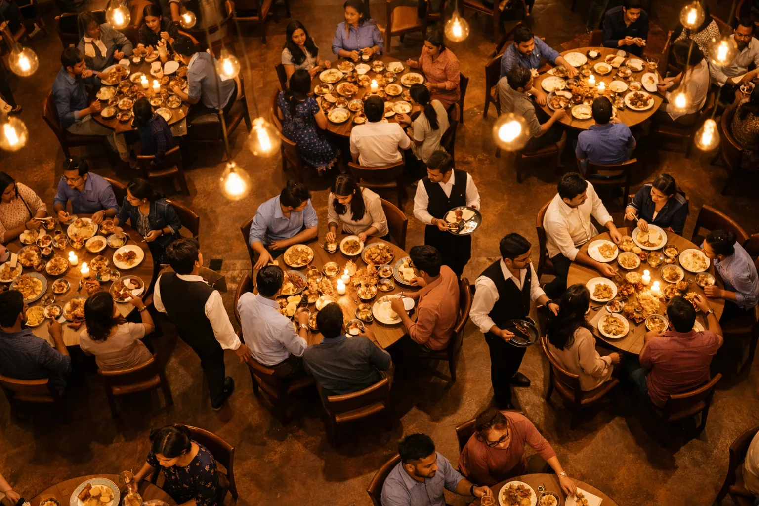 Busy Indian restaurant